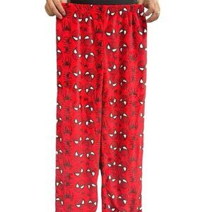 Spider Man Pyjamas PJs Velvet Fleece Pants, Y2K Women’s Woolen Loung Pants
